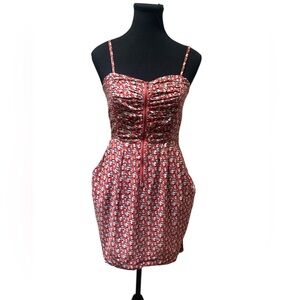 Xtaren Red Floral Mini Dress EUC S